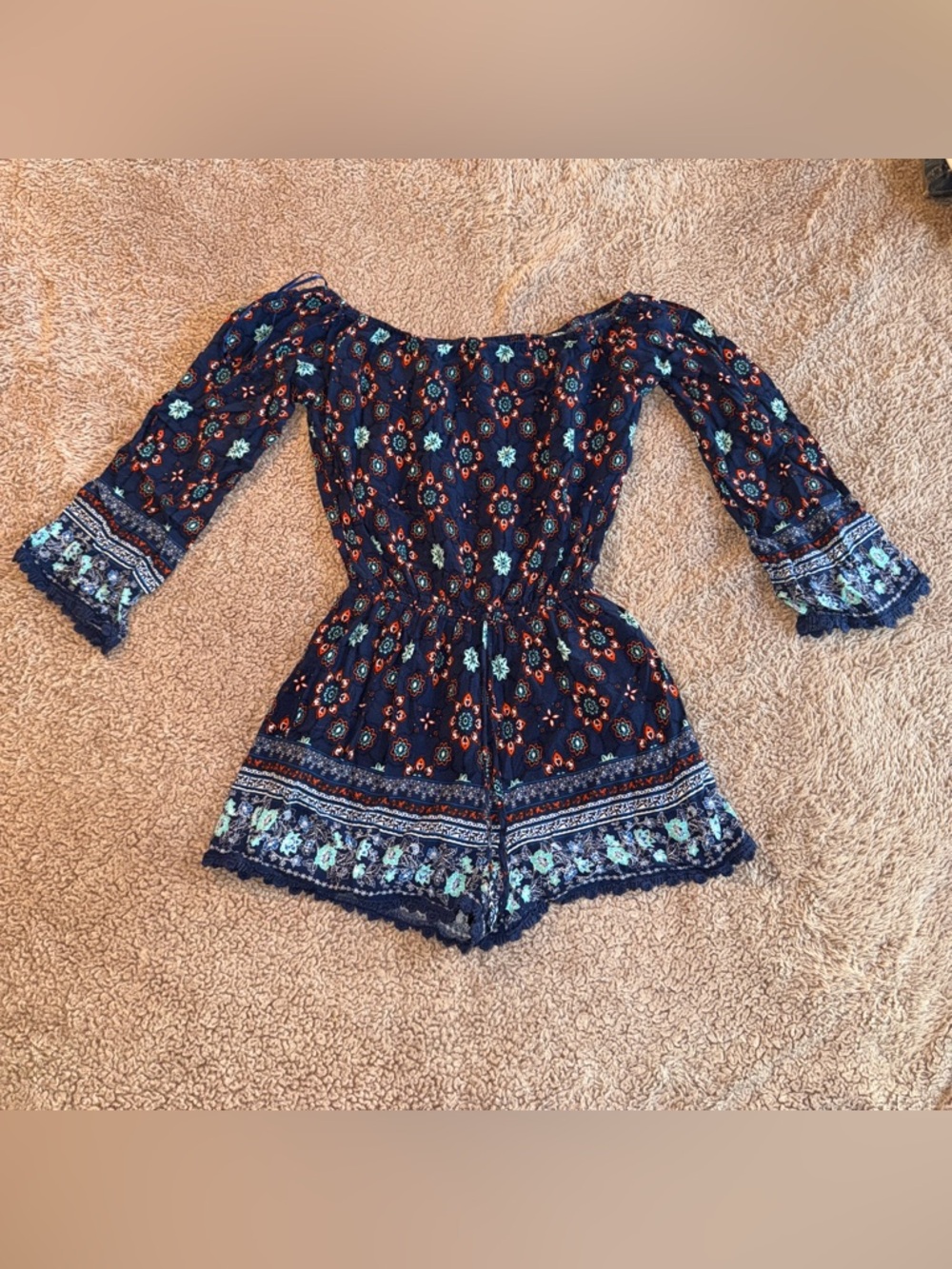 Navy Blue Romper, Medium - Picture 1 of 5